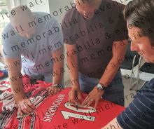 Load image into Gallery viewer, Teddy Sheringham Manchester United 1999 treble winning iconic signed framed shirt
