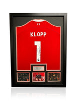 Load image into Gallery viewer, Jurgen Klopp signed framed Liverpool football shirt