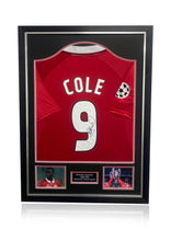 Load image into Gallery viewer, Andy Cole signed framed Manchester United Shirt football