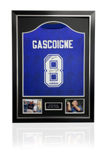 Load image into Gallery viewer, Paul "Gazza" Gascoigne Rangers Signed Framed Football Shirt