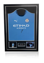 Load image into Gallery viewer, Jeremu Doku framed signed Manchester City shirt 24/25 last season