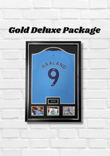 Load image into Gallery viewer, Gold Deluxe Shirt Framing Package