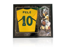 Load image into Gallery viewer, Pele signed shirt montage framed montage
