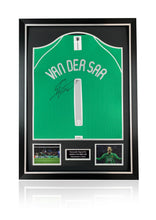 Load image into Gallery viewer, Edwin Van Der Sar Manchester United signed framed goalkeeper shirt
