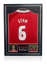 Load image into Gallery viewer, Jaap Stam Manchester United 1999 champions league signed framed shirt
