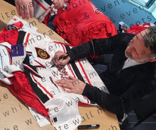 Load image into Gallery viewer, Ryan Giggs signed framed Manchester United 99 white football front shirt

