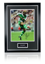Load image into Gallery viewer, Jay Jay Okocha signed framed Nigeria photo montage BWFC
