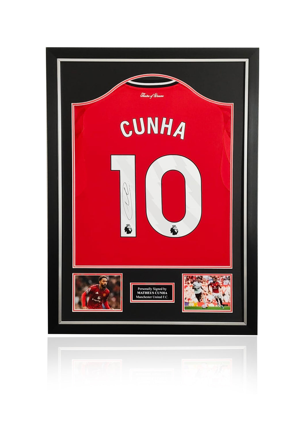 Matheus Cunha Manchester United 25/26 framed signed shirt