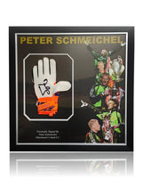 Load image into Gallery viewer, Peter Schmeichel signed framed glove deluxe montage
