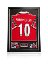 Load image into Gallery viewer, Teddy Sheringham Manchester United 1999 treble winning iconic signed framed shirt
