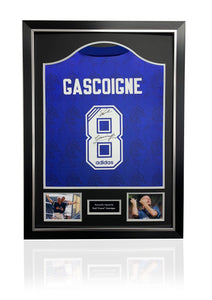 Paul Gazza Gascoigne Rangers signed framed shirt