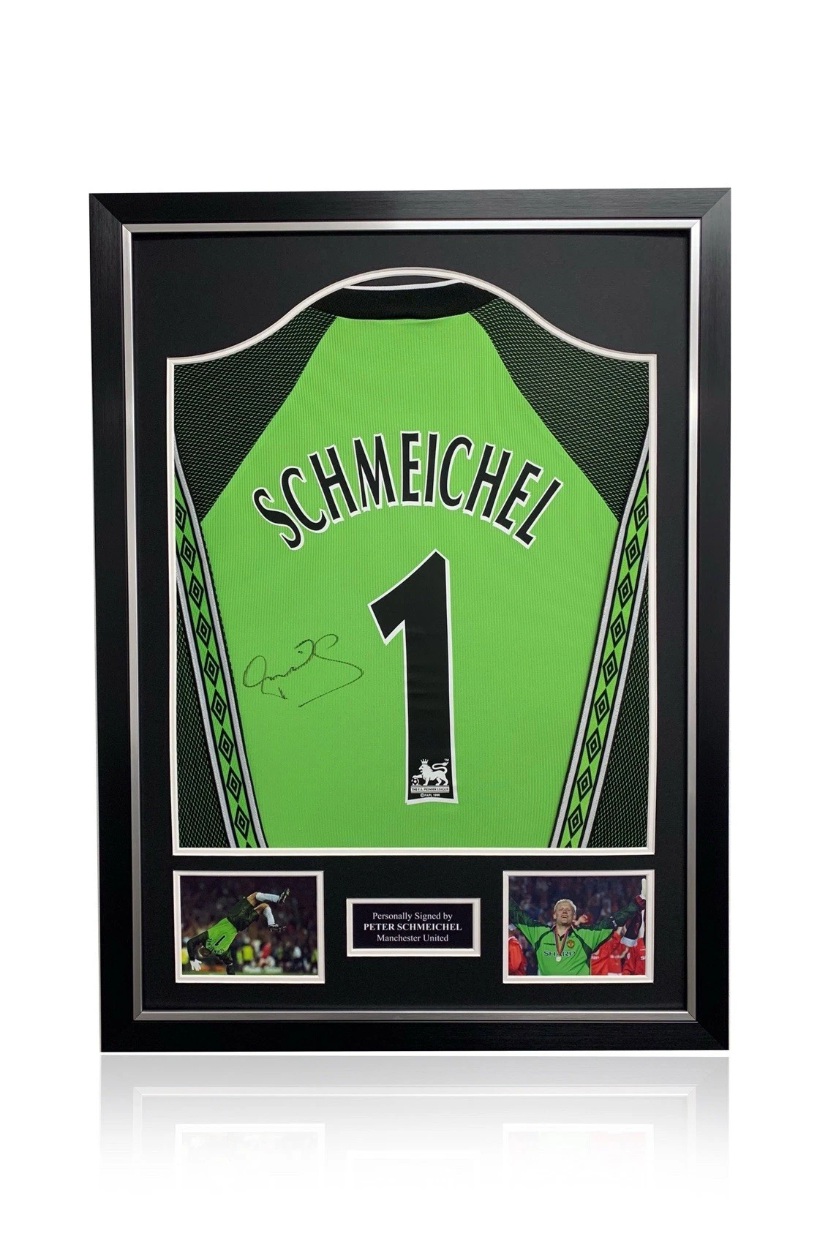 Peter Schmeichel Manchester United signed framed shirt