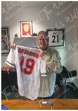 Load image into Gallery viewer, Paul Gazza Gascoigne Italia 90 signed framed England shirt
