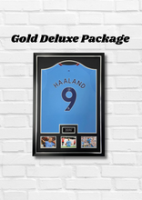 Load image into Gallery viewer, Gold Deluxe Shirt Framing Package
