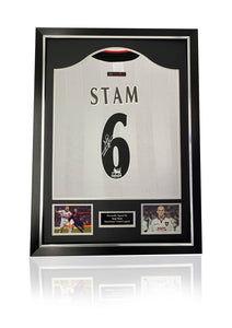 Jaap Stam signed framed Manchester United 99 treble shirt