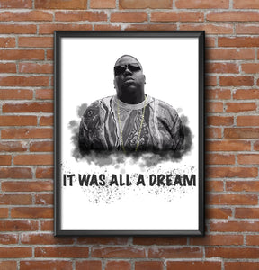 Biggie Smalls & 2pac hip hop set of 2 prints