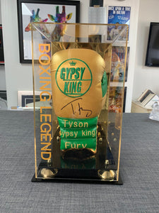 Tyson Fury signed glove in acrylic display box