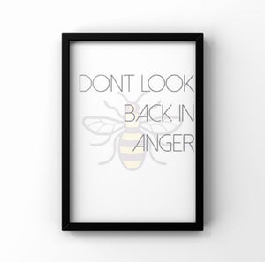 Don't look back in anger Oasis lyrics print