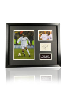 Jay Jay Okocha signed framed photo card montage