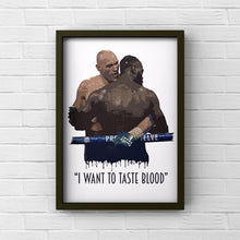 Load image into Gallery viewer, Tyson Fury The Gypsy King v Deontay Wilder print
