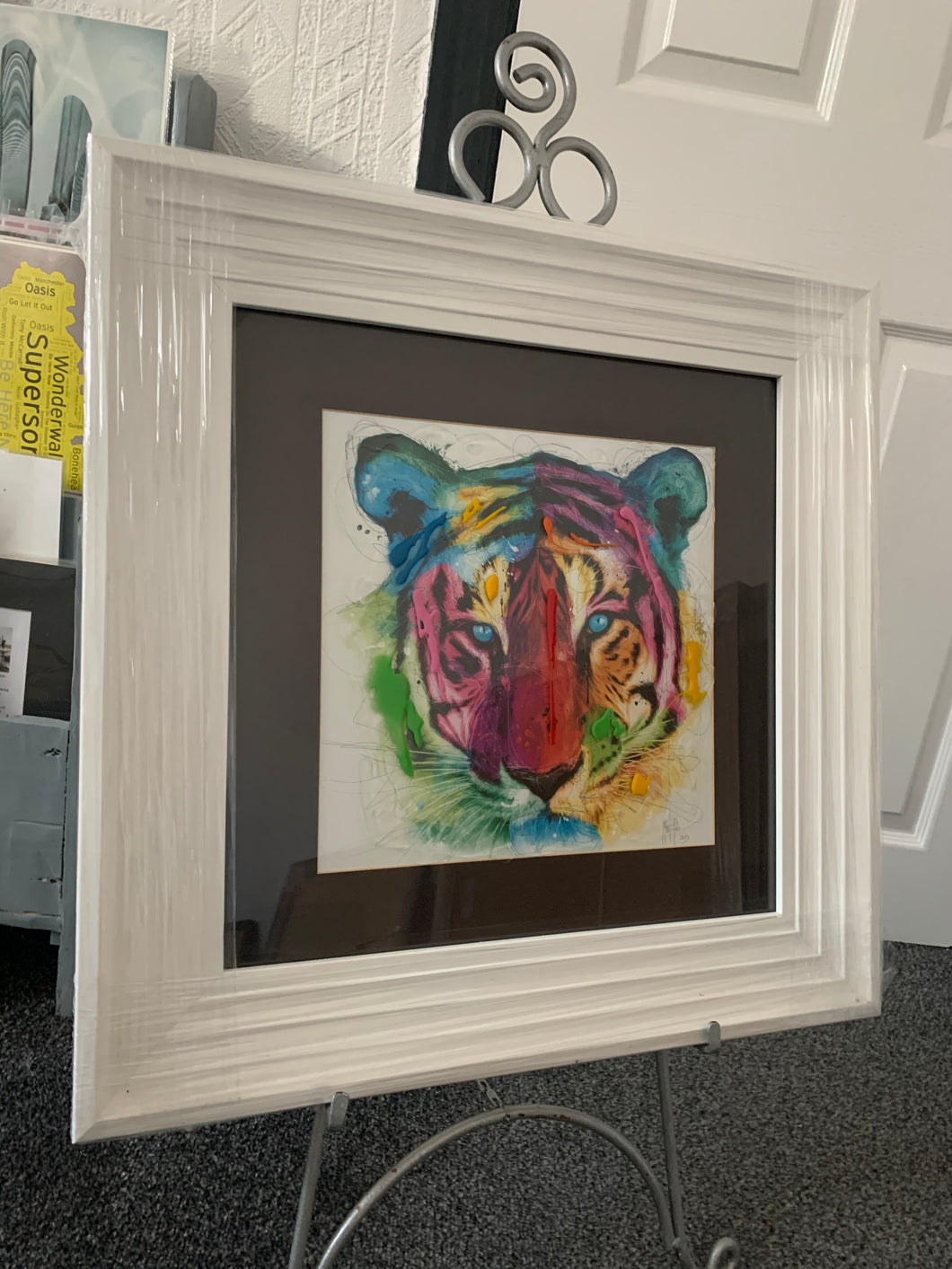 Colourful tiger Murciano framed wall art