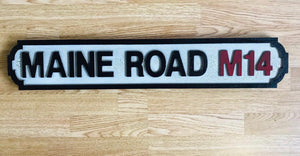 Maine Road M14 (Manchester City) Football Vintage Street Sign