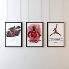 Load image into Gallery viewer, Michael Jordan set of 3 prints
