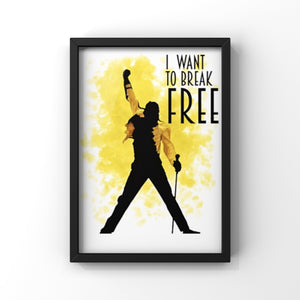 Freddie Mercury "I Want To Break Free" print
