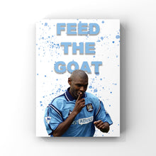 Load image into Gallery viewer, Shaun Goater feed the goat Man City FC print
