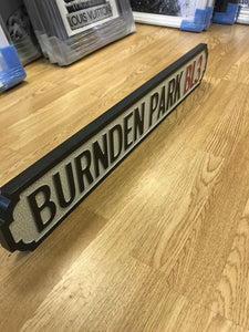Burnden Park BL3 (Bolton Wanderers FC) Football Vintage Street Sign