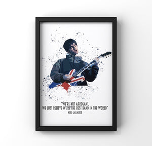 Noel Gallagher Oasis band music print