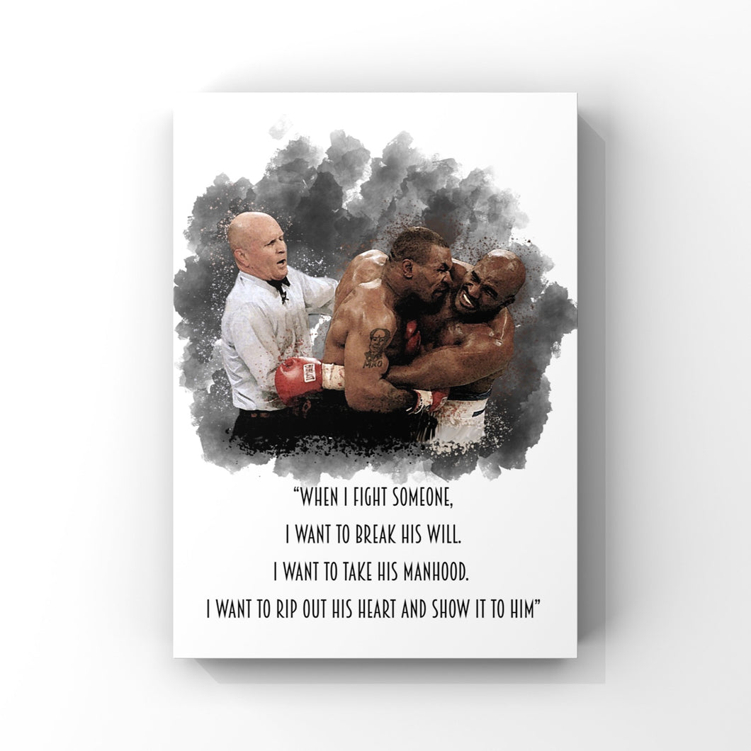 Mike Tyson biting Holyfield ear 2 print