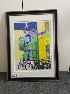 Bicycle print limited edition framed wall art
