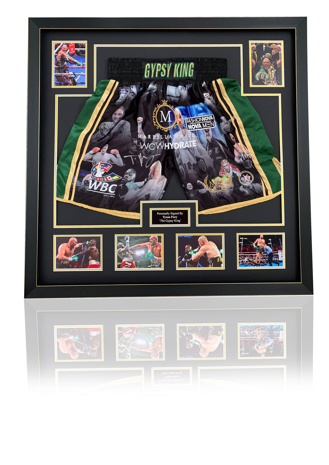 Tyson ‘the gypsy king’ Fury framed signed boxing shorts