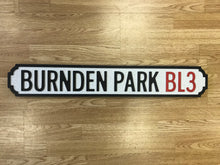 Load image into Gallery viewer, Burnden Park BL3 (Bolton Wanderers FC) Football Vintage Street Sign
