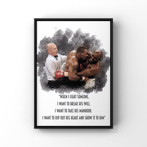 Mike Tyson biting Holyfield ear 2 print