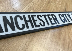 Manchester City FC Football Vintage Street Sign